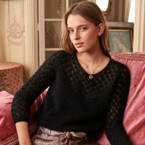 SEZANE Hortense Jumper BLACK Sz MEDIUM